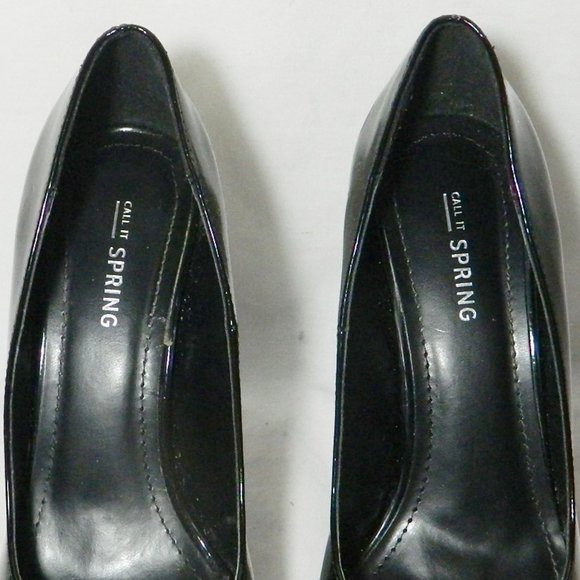 Call it Spring Black Patent Platform Pumps Sz 9 - Picture 3 of 7